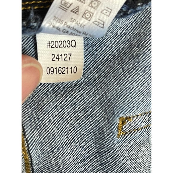Spanx Jeans Womens Medium Blue Distressed Ankle Skinny Jean Pull On Adult - Picture 10 of 13